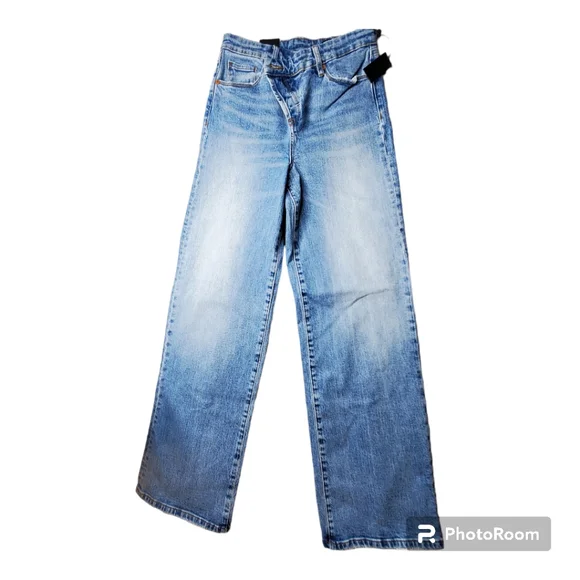 Blanknyc Wide Leg jeans womens size 26 button fly blue denim nwt - Picture 1 of 9